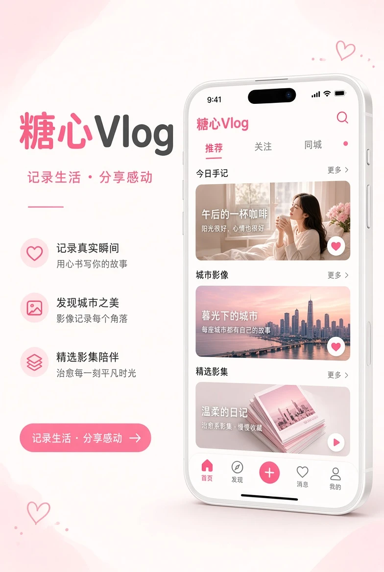 糖心Vlog APP界面展示